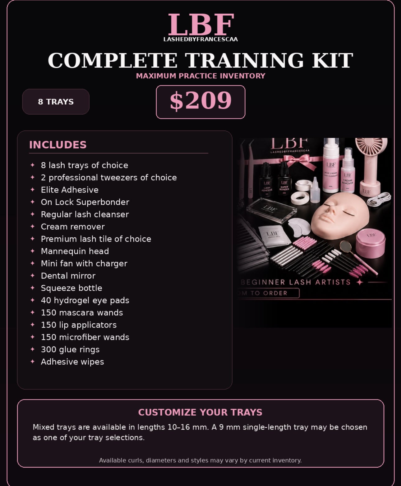 Beginner Lash Kit- Fully Loaded (3 options)