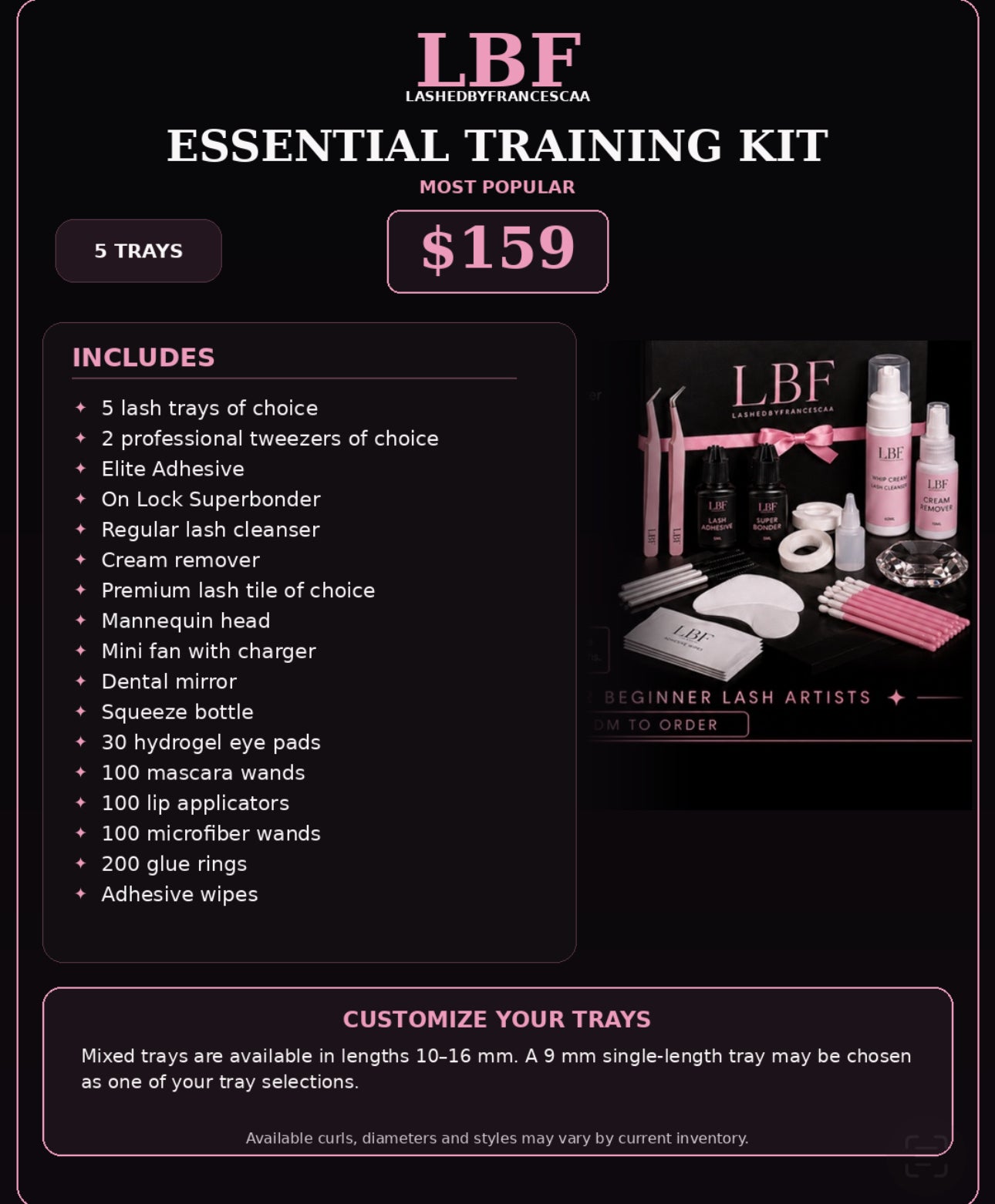 Beginner Lash Kit- Fully Loaded (3 options)